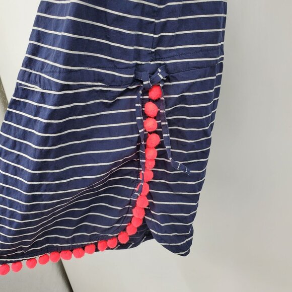 EA7 Armani Blue Striped Front and Back V Neck One Piece Romper Medium - Picture 6 of 9